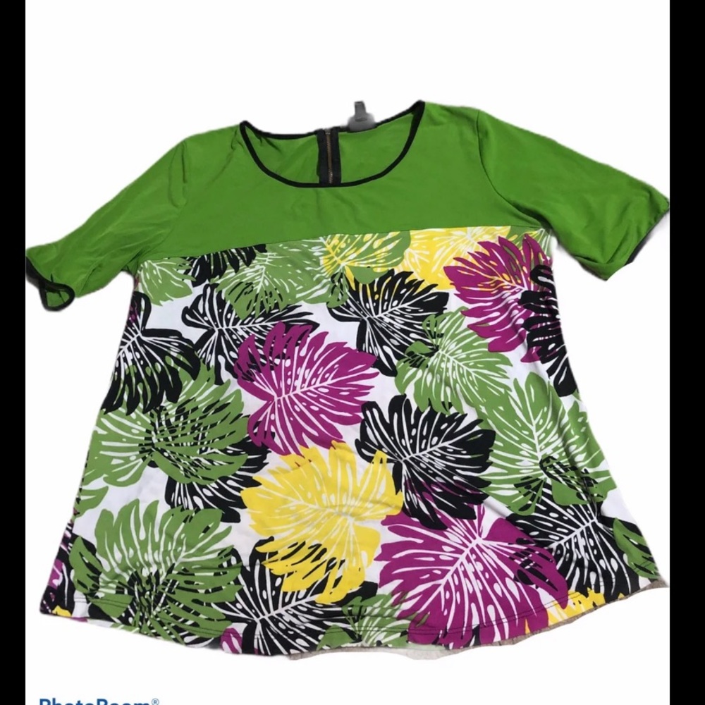 Green leafs  top